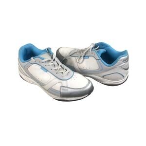 VIONIC Zen Orthaheel Leather Sneaker Women 9.5W Silver Athletic Tennis Lifestyle